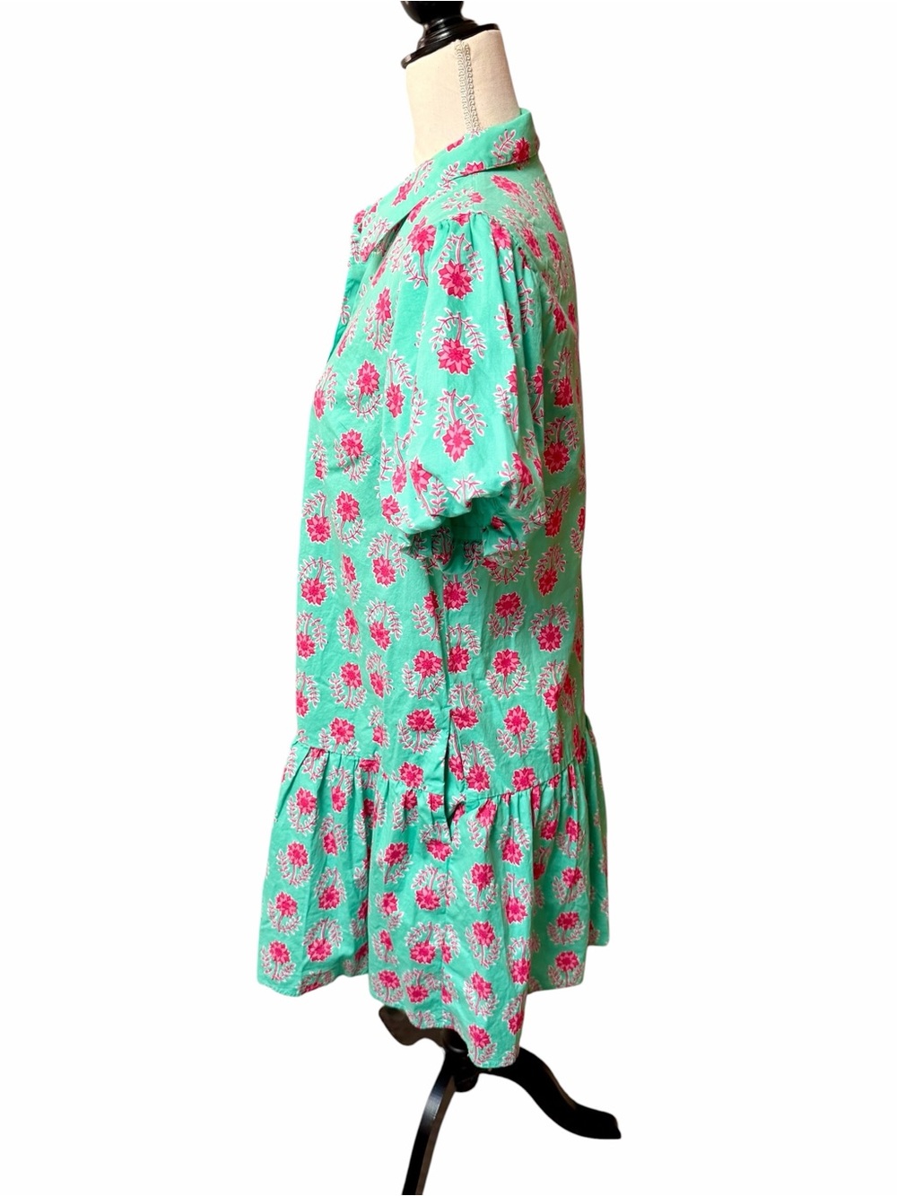 J.Crew Factory CI191 Bubble Sleeve Mini Dress Floral Pockets Size 8 SP25 - Picture 8 of 16